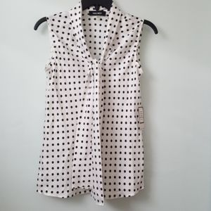 Nine West Polka Dots Blouse - V neck -  Xsmall